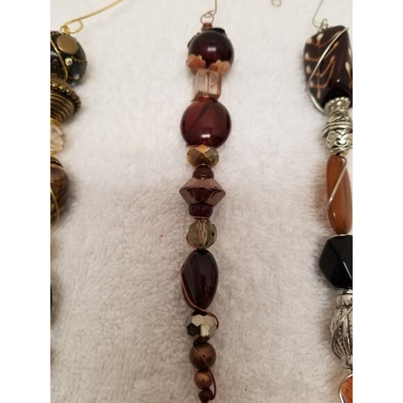 Brown and gold Christmas icicle ornaments c2 - Picture 4 of 6